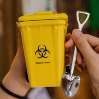 Creative Quirky Trash Can Ceramic Cup