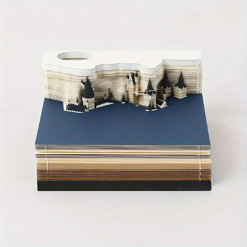 3D-notatblokk Magisk Slott med Lys