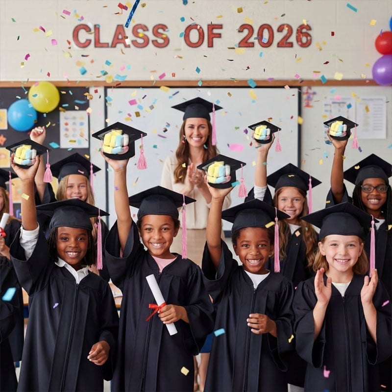 Graduation Cap Candy Card Set
