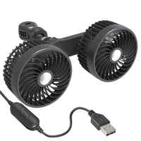 Dubbele kop Mini USB Autoventilator