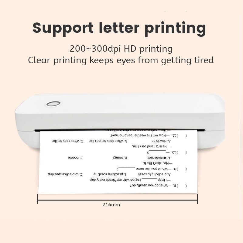 Portable Wireless Bluetooth Thermal Printer Free Shipping