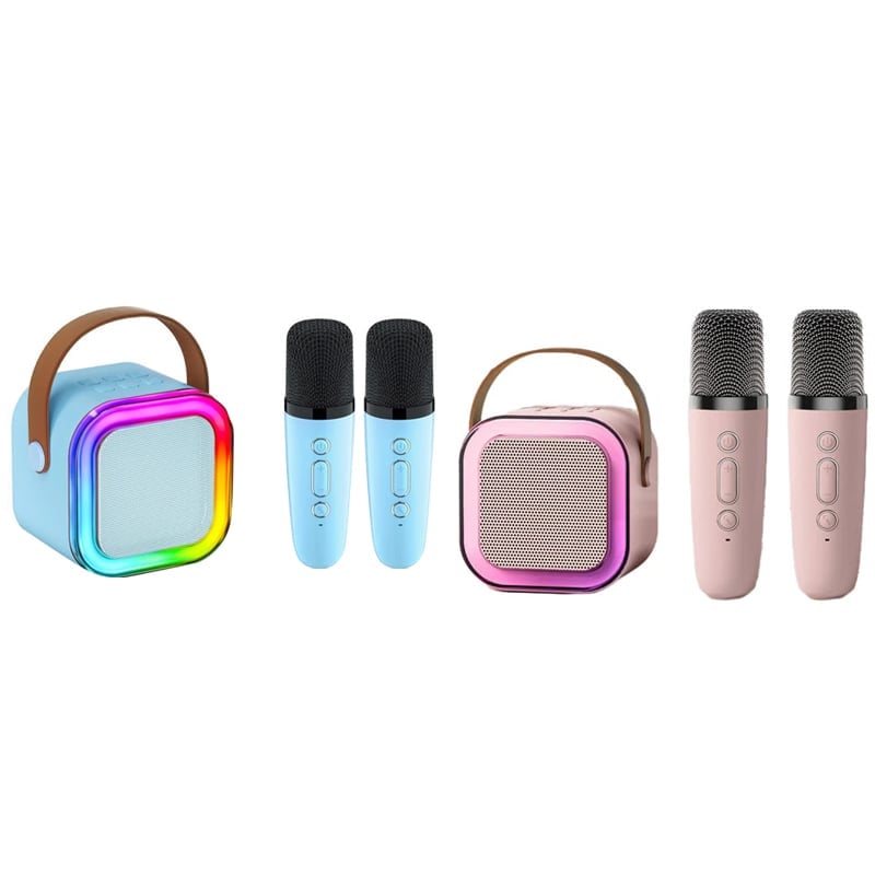 Mini Karaoke Machine with Wireless Microphones