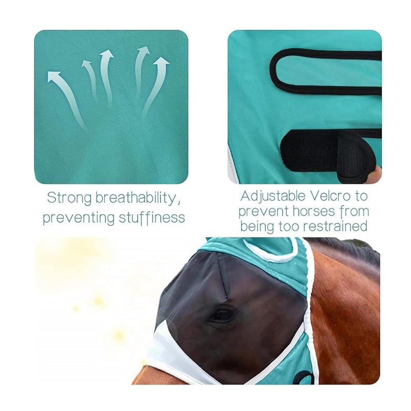 Fine Mesh UV-Proof Horse Half Face Mask