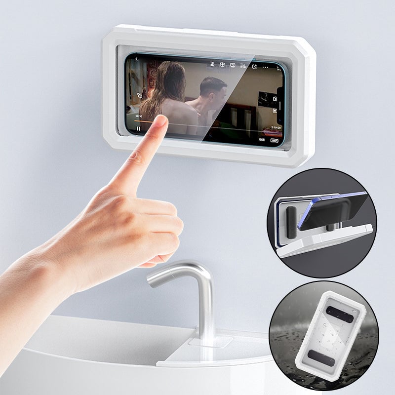 360° Rotating Foldable Telescopic Wall-Mounted Waterproof Phone Holder