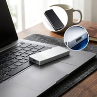 Ultratunn bärbar extern SSD i metall