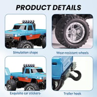 Mini Remote-controlled Shock-absorbing Off-road Monster Truck 1:64 Scale Trailer
