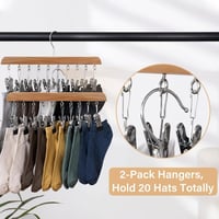 Wooden Hat Hanger Closet Organizer