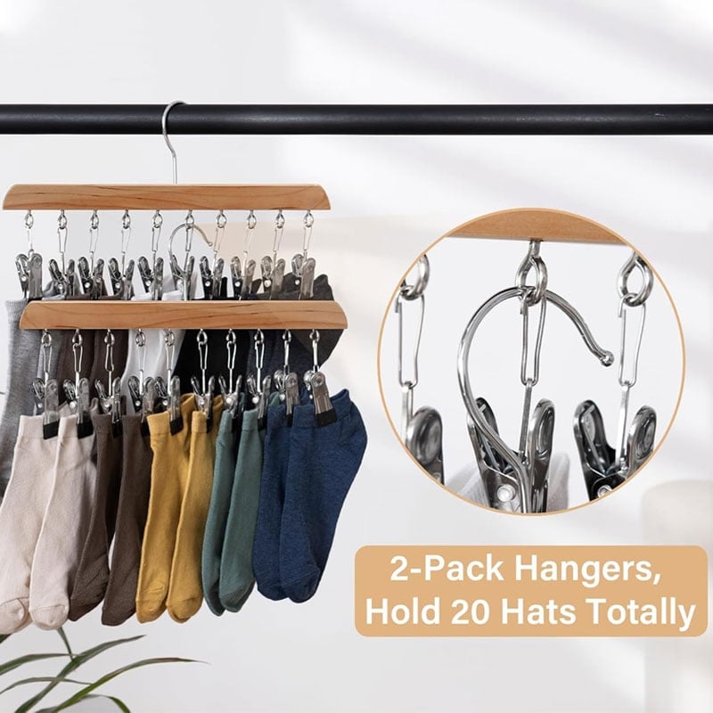 Wooden Hat Hanger Closet Organizer