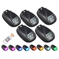 Luz estroboscópica RGB para techo de coche solar