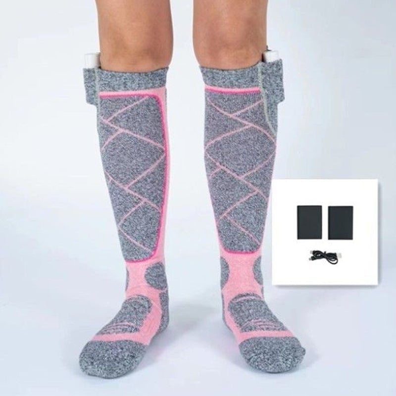 USB Heated Socks with 5000mAh Power Bank