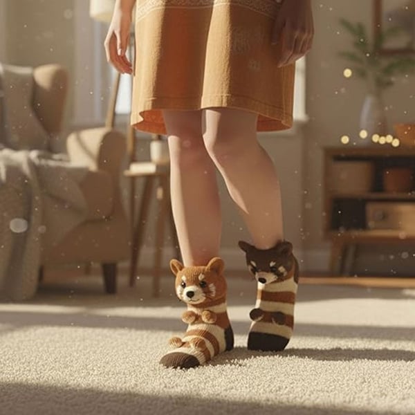 3D-gestrickte Tiersocken