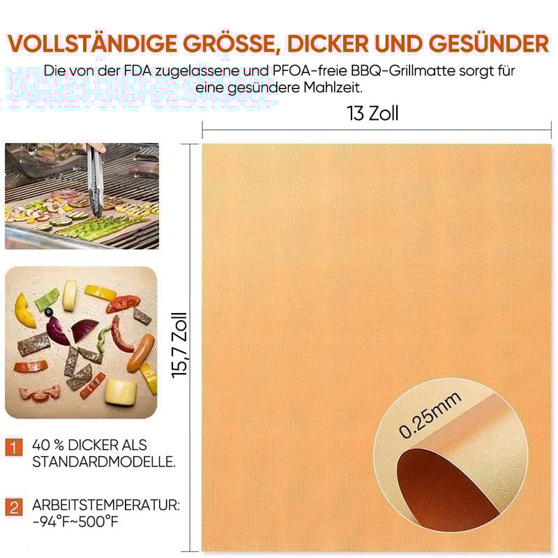 Antihaftbeschichtete Grill-Backmatten