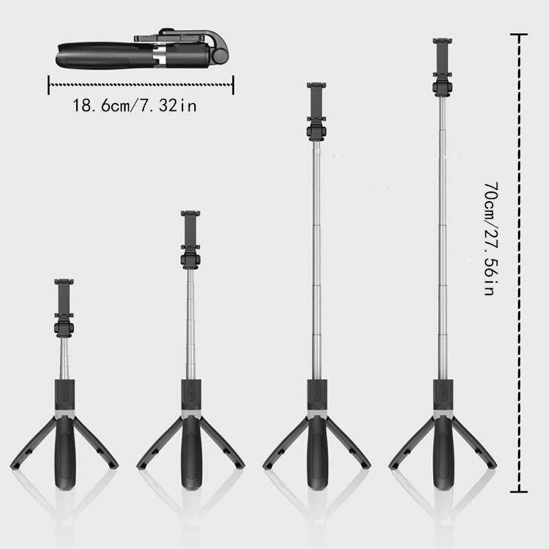 Selfie Stick-stativ med Bluetooth-fjernbetjening