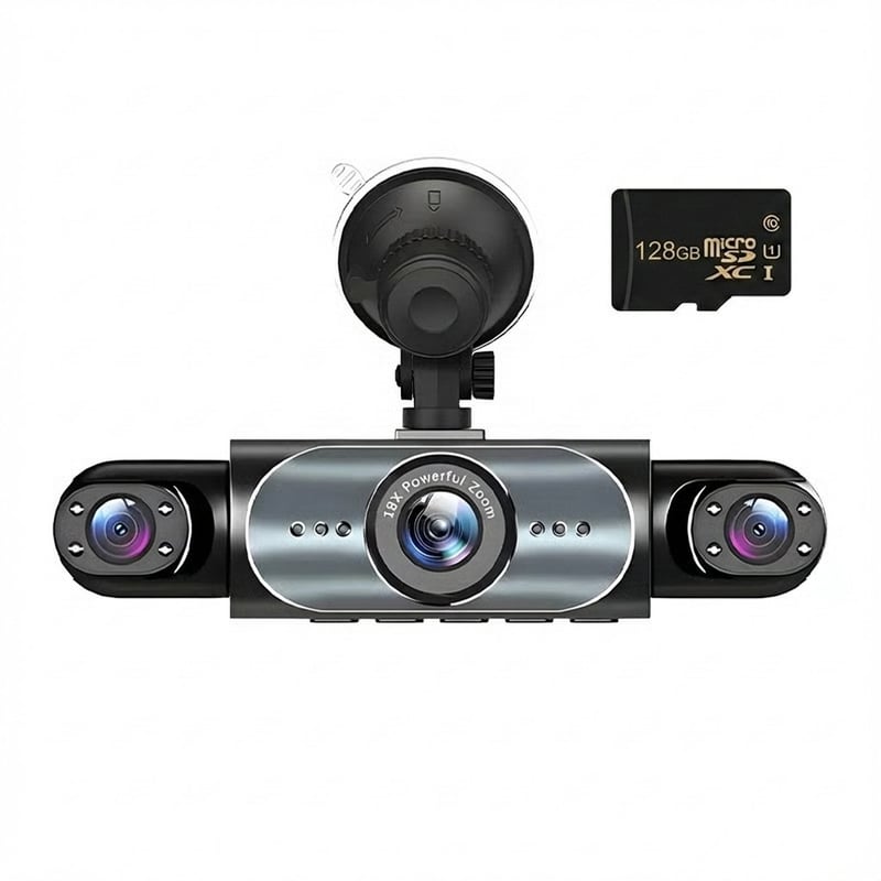 Four-record monitoring driving recorder