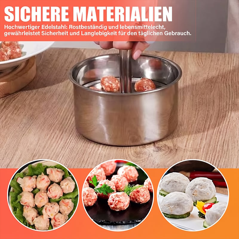 Fleischbällchenformer aus Edelstahl