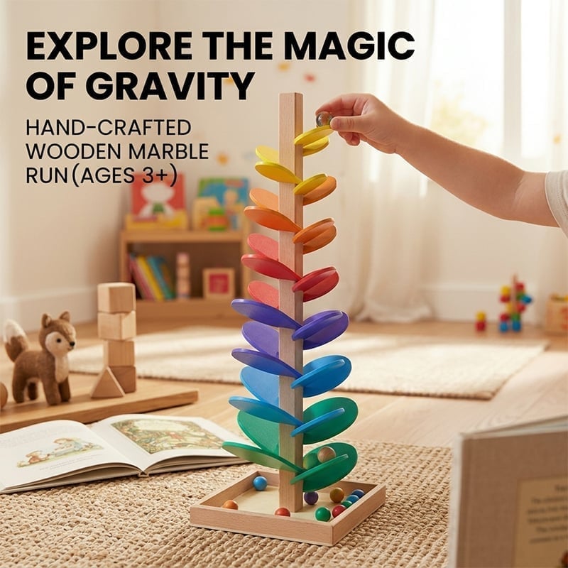 Wooden Musical Rainbow Tree