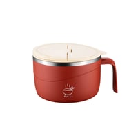 Stainless steel instant noodle bowl-With folding cutlery