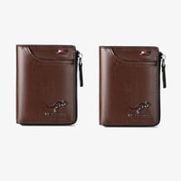 Kangaroo Men’s RFID Blocking Wallet with Zipper Multi Credit Card Holder