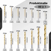99-Teiliges Hochgeschwindigkeitsstahl-Bohrer-Set