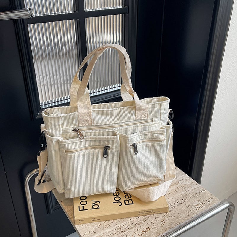 Große Kapazität Corduroy-Damentasche