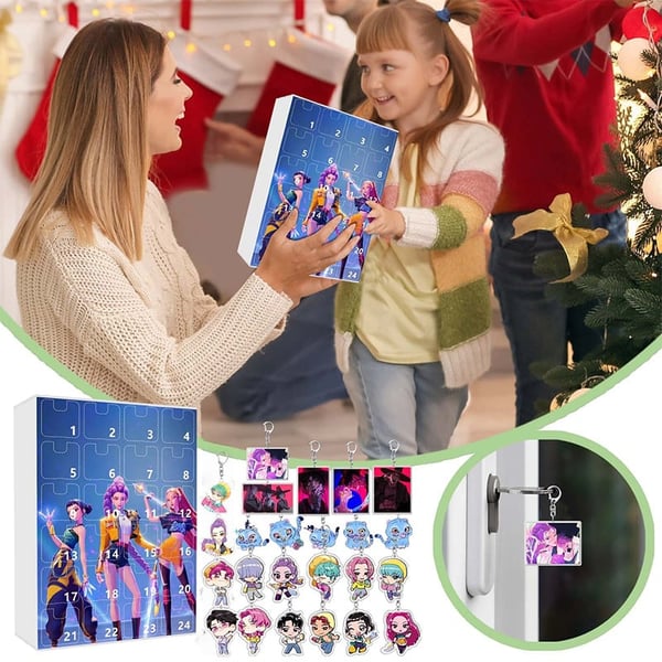 Keychain Christmas Countdown Calendar Blind Box