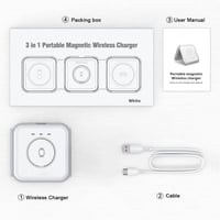 Foldable 3-in-1 Wireless Charger with Magnetic Attraction
