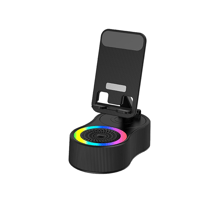 360° Adjustable Phone Stand with Built-in Bluetooth Speaker