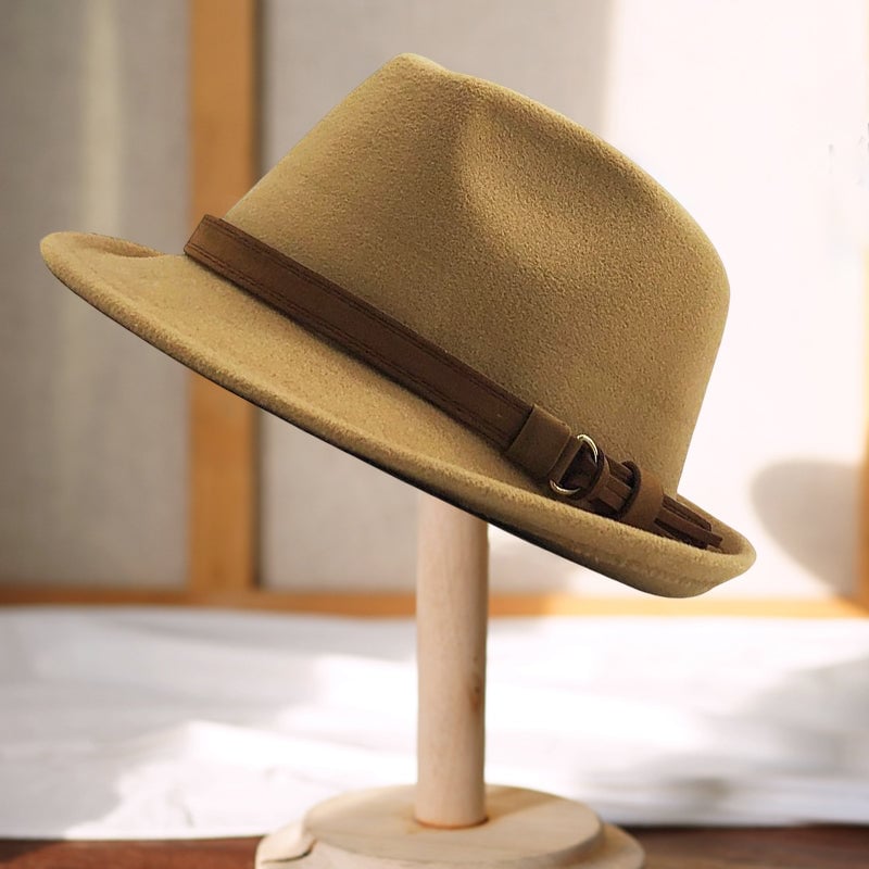 Gentleman läderhatt med spänne