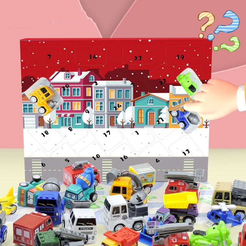Christmas Advent Calendar 24 Diecast Cars for Kids