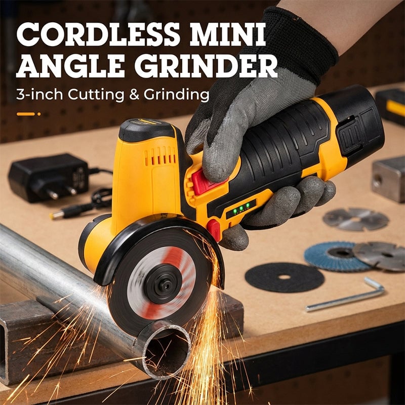12V Brushless Mini Angle Grinder Kit