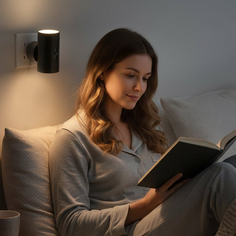 Plug-in wall light control sensor lamp