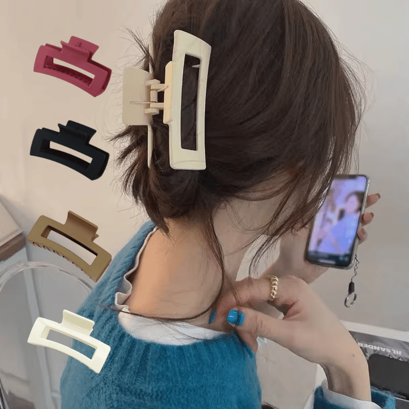 Minimalistische Silikon-Haifisch-Haarklammer