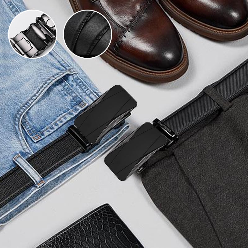 Men’s Automatic Buckle Leather Belt