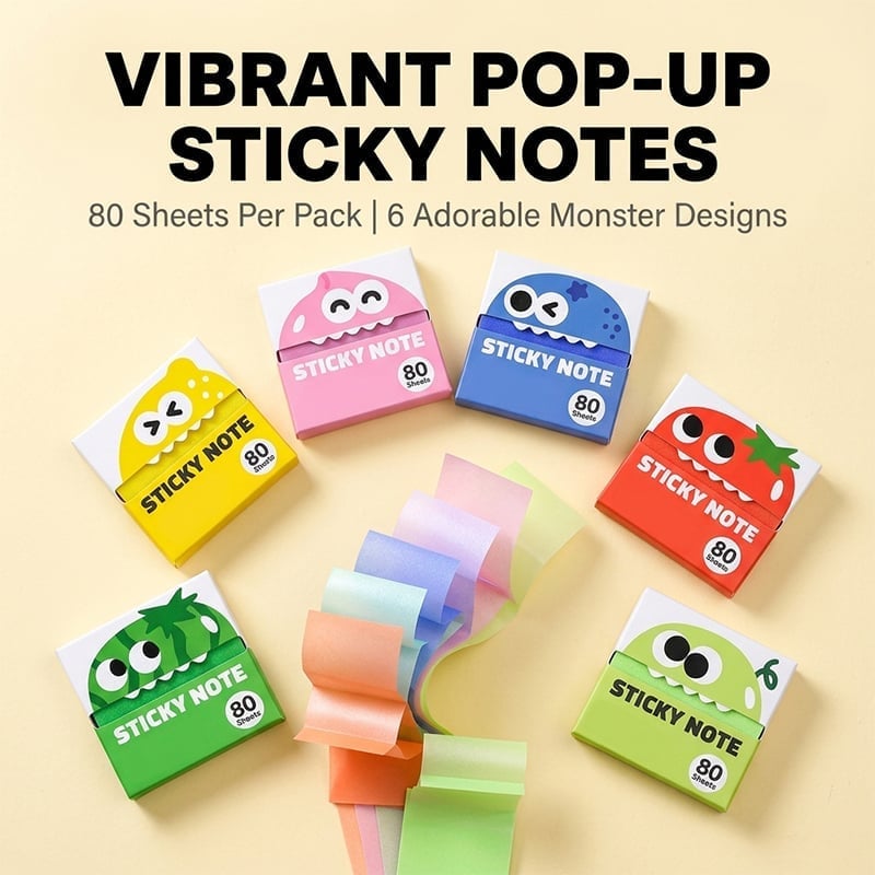 Monster Pop-Up Sticky Notes