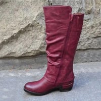 Womens Western Cowboy Knee Boots Punk Boots