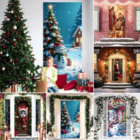Christmas Door Curtain Atmosphere Banner