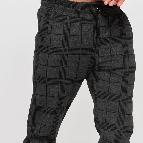 Pantalones de cuadros digitales 3D para hombre