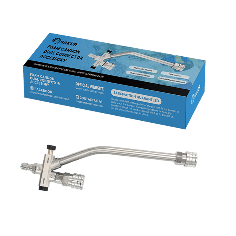 Enhance Your Car Washing Experience - SAKER® Foam Cannon Dual Connector Accessory