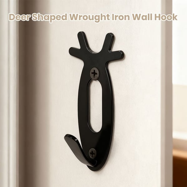 Deer Iron Wall Hook Decor