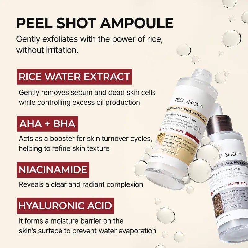 Gentle Exfoliating Ampoule – Black Rice