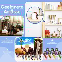 Mini-Jesus-Figuren mit dem Slogan „Jesus liebt dich“