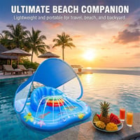 Kids Inflatable Splash Pool With Canopy