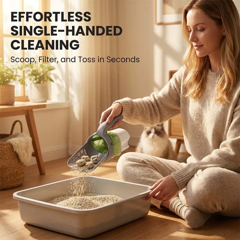 Cat Litter Scooper with Holder