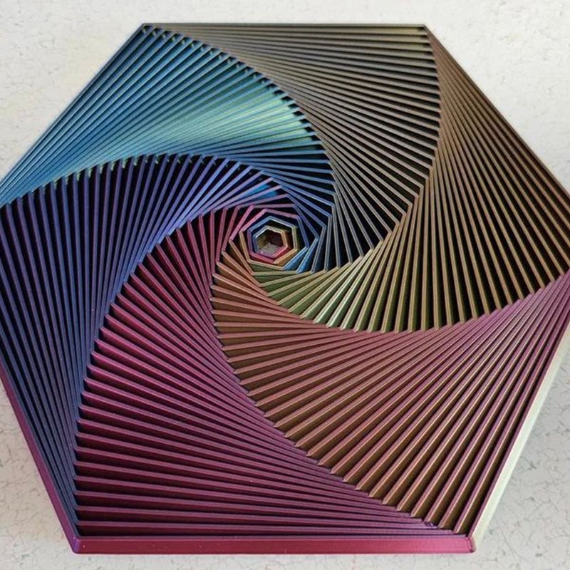 Esagono frattale di Fidget stampato in 3D