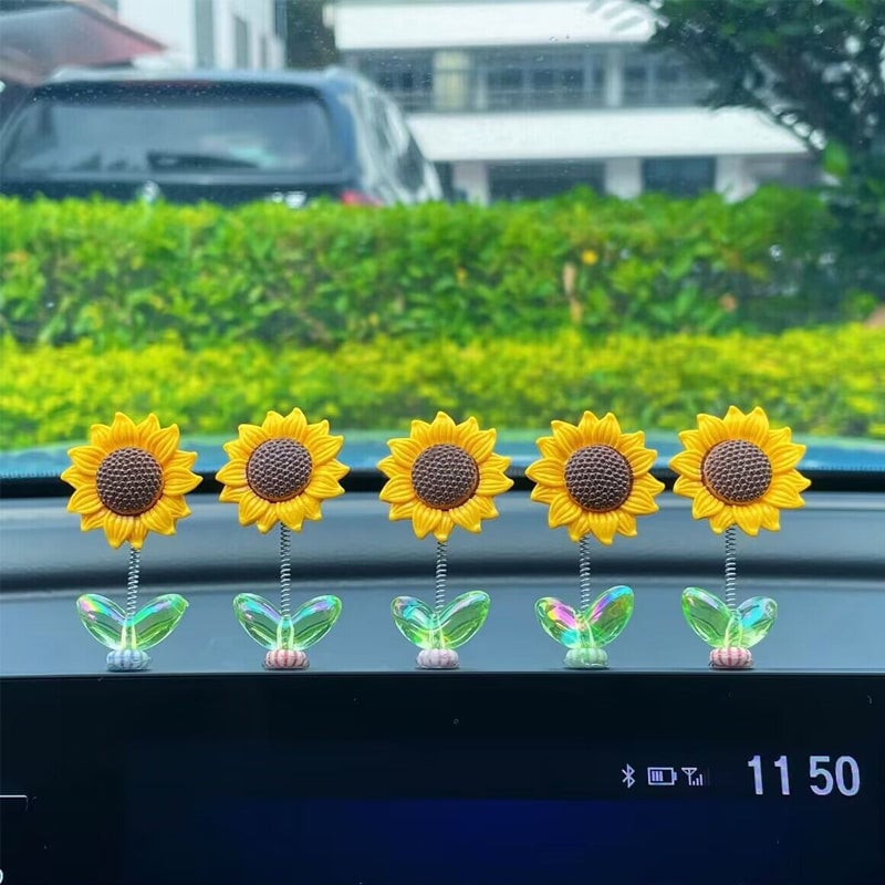 Schattig zonnebloem auto-ornament