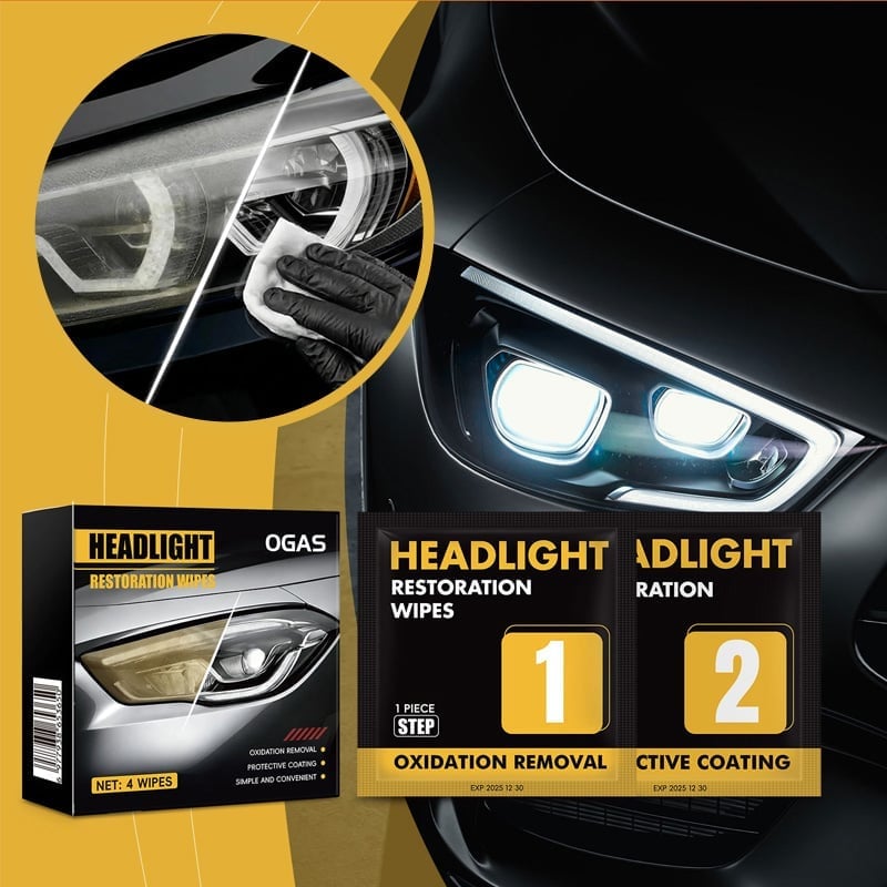 Headlight Restoration Wipes Kit