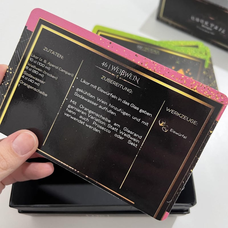 🍸️Cocktail Cards Box: 100 Cocktail Recipes to Master Cocktails