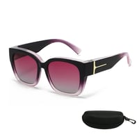 Polarized Square Sunglasses with Wrap-Around Design