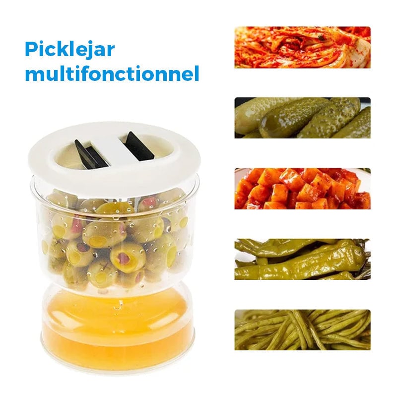 Bocal à cornichons et olives avec passoire💗