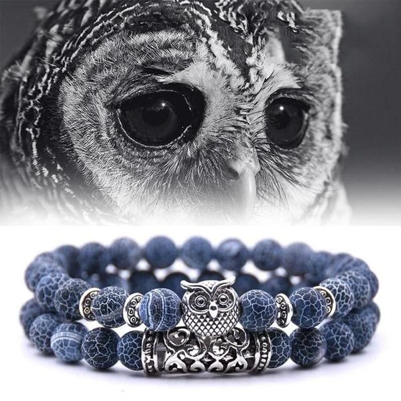 Ugle armbånd i naturstein